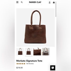 Parker Clay leather tote